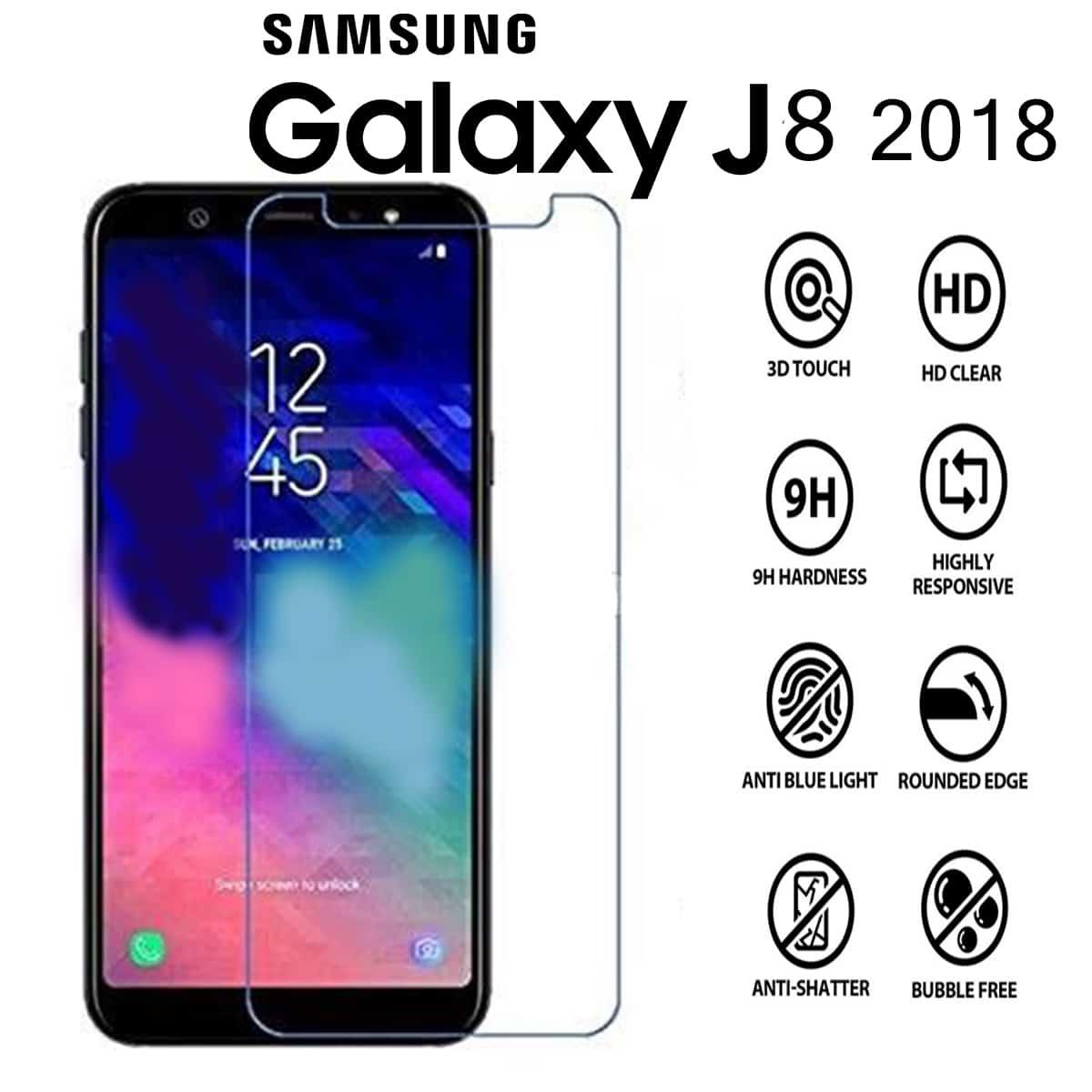 Kính cường lực Trong suốt cho Samsung J8 2018