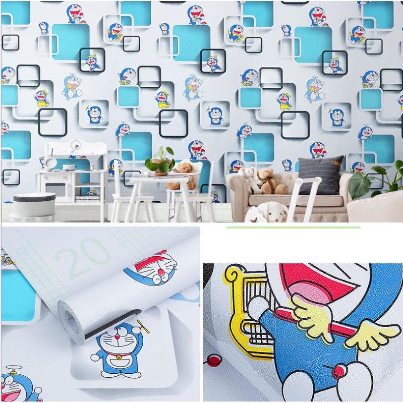 CUỘN 5M X 0.45M DECAL GIẤY DÁN TƯỜNG ĐÔ RÊ MON NHIỀU MẪU HOT