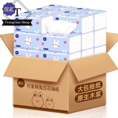 Sale !!! Giấy Ăn Rút Hình Thỏ Siêu Hót [Bán Lẻ 1 Gói]