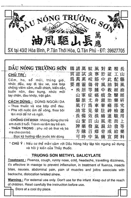 LỐC 10 CHAI DẦU NÓNG TRƯỜNG SƠN (chai 10ml)