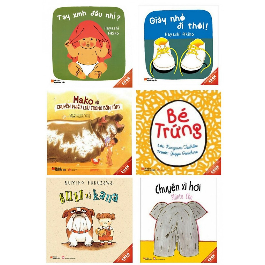Sách Combo 6 cuốn truyện tranh Ehon Nhật Bản cho bé (0-3 tuổi) - Mhbooks
