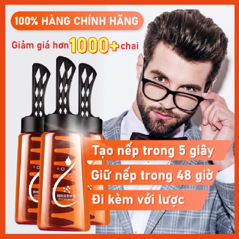 [HCM]Keo tóc keo vuốt tóc nam cao cấp chai 260ml kèm lược tiện dụng thân thiện với mọi loại tóc giá rẻ