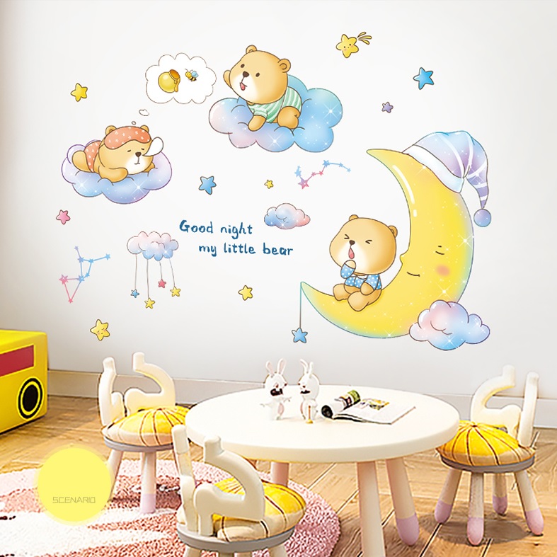 Decal dán tường chúc bé ngủ ngon - T4 - Kiddecals