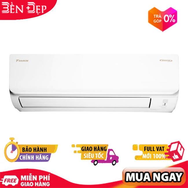[TRẢ GÓP 0%] Điều hòa Daikin 9000 BTU 1 chiều inverter FTKB25ZVMV (Giá áp dụng giao tại HN, HCM& các tỉnh liên hệ shop)