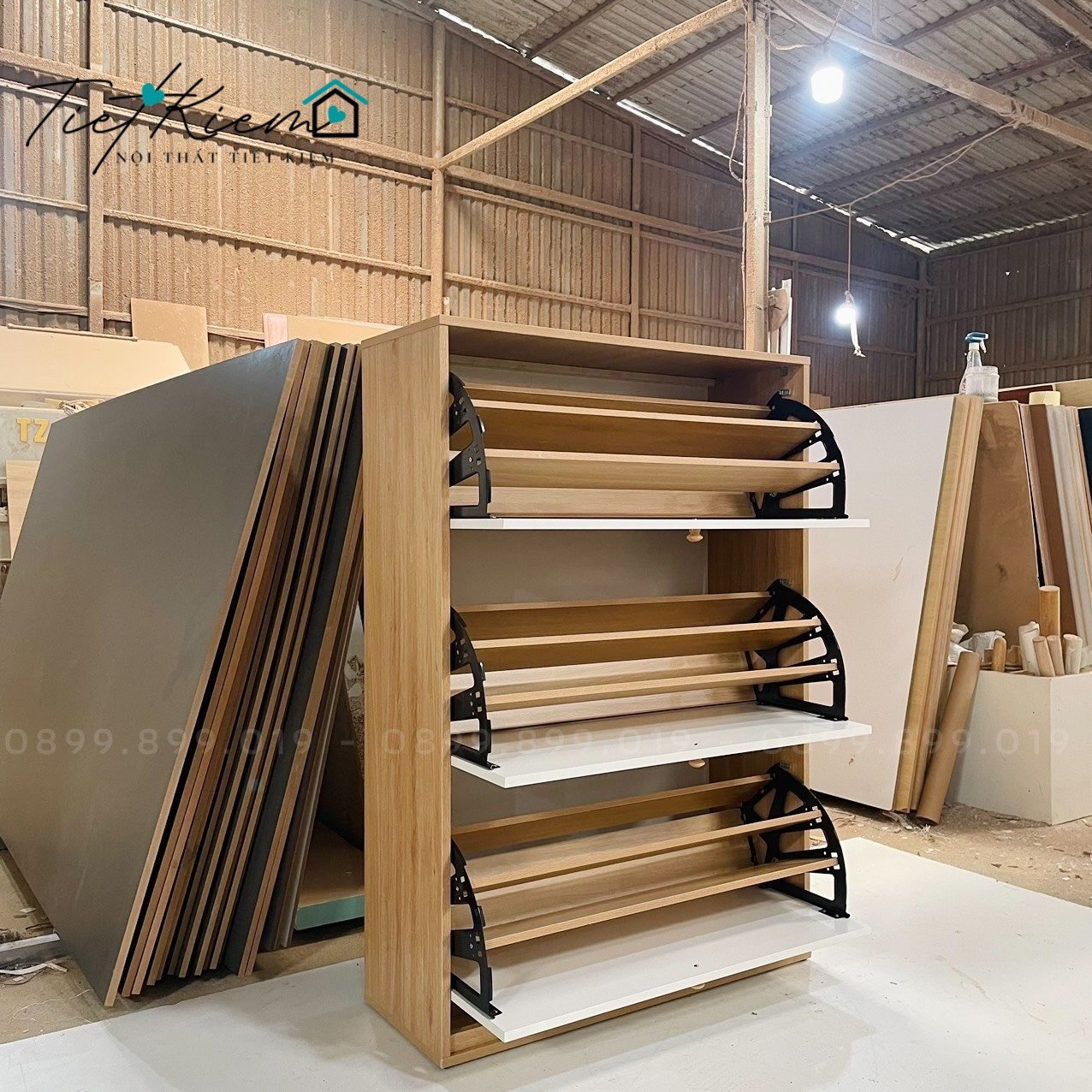 Tủ giày thông minh gỗ NTTK TG789889
