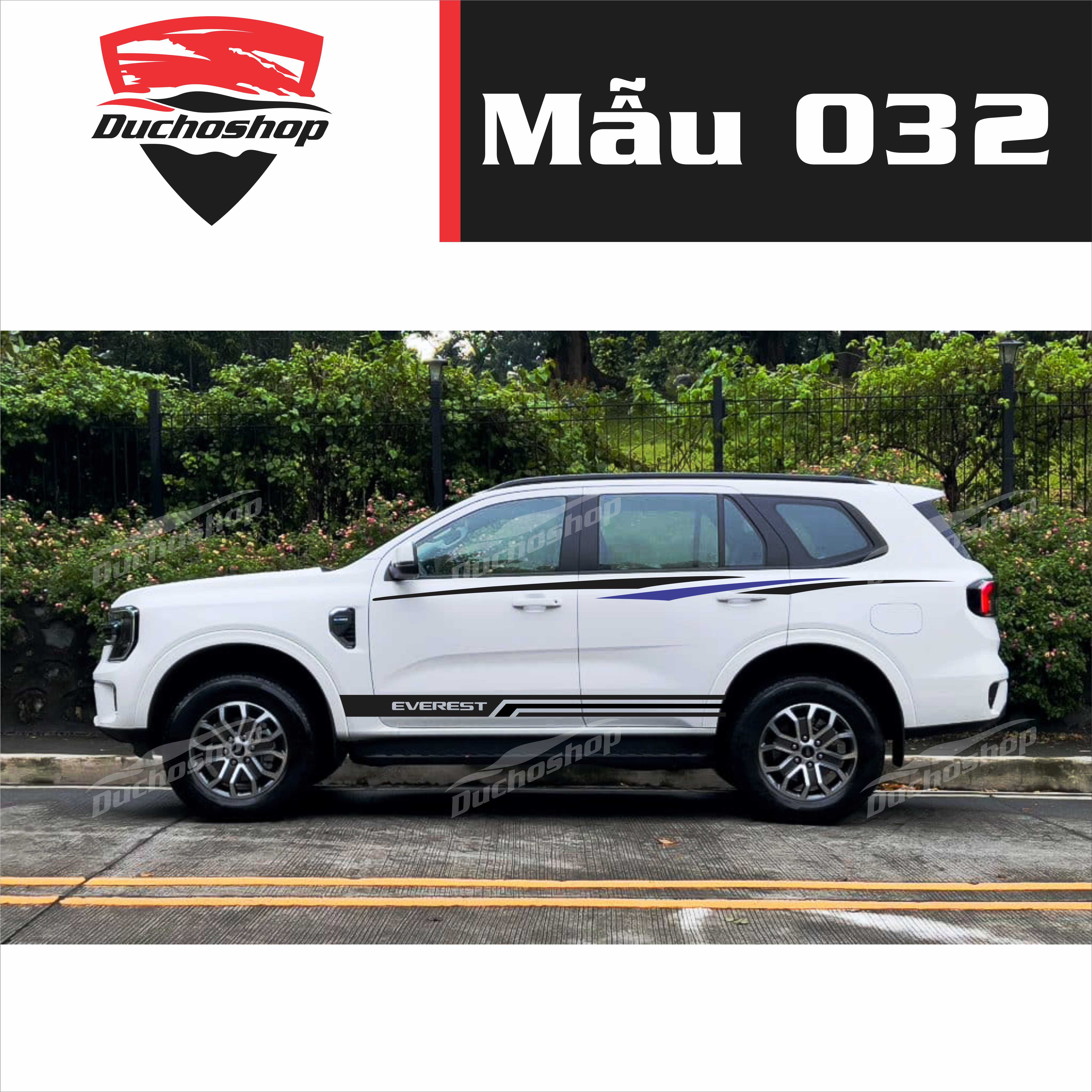 Tem dán hông xe ford everest ms03