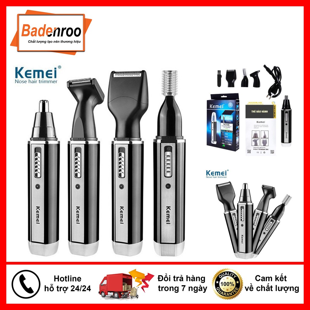[ BẢO HÀNH 12 THÁNG] MÁY CẠO RÂU 4 TRONG 1 CAO CẤP