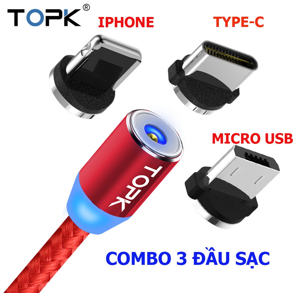 [HCM]CÁP SẠC 3 ĐẦU TỪ HÍT NAM CHÂM dành cho iP ANDROID DÂY DÙ CAO CẤP CHỐNG GẬP CHỐNG RỐI BẢO HÀNH 6 THÁNG MYSTORE247