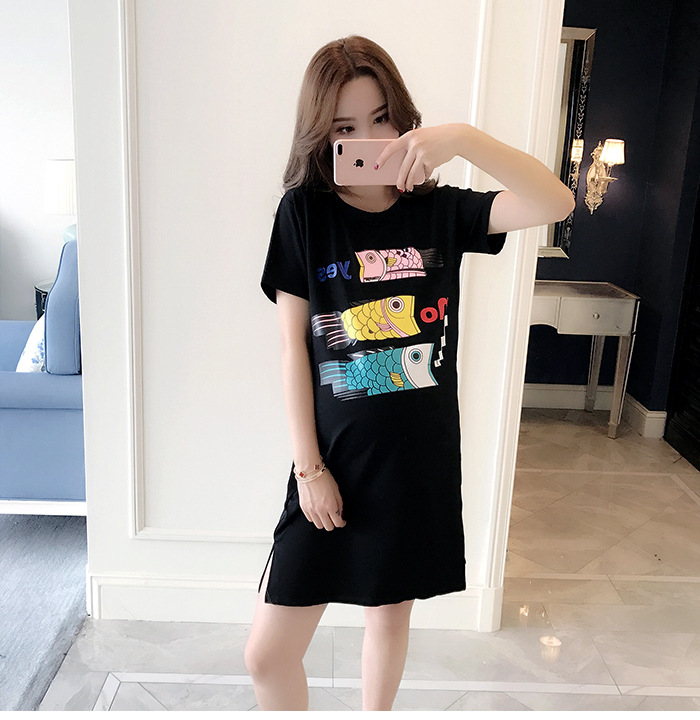 Váy Bầu Đầm Bầu Xinh Thun Hình
