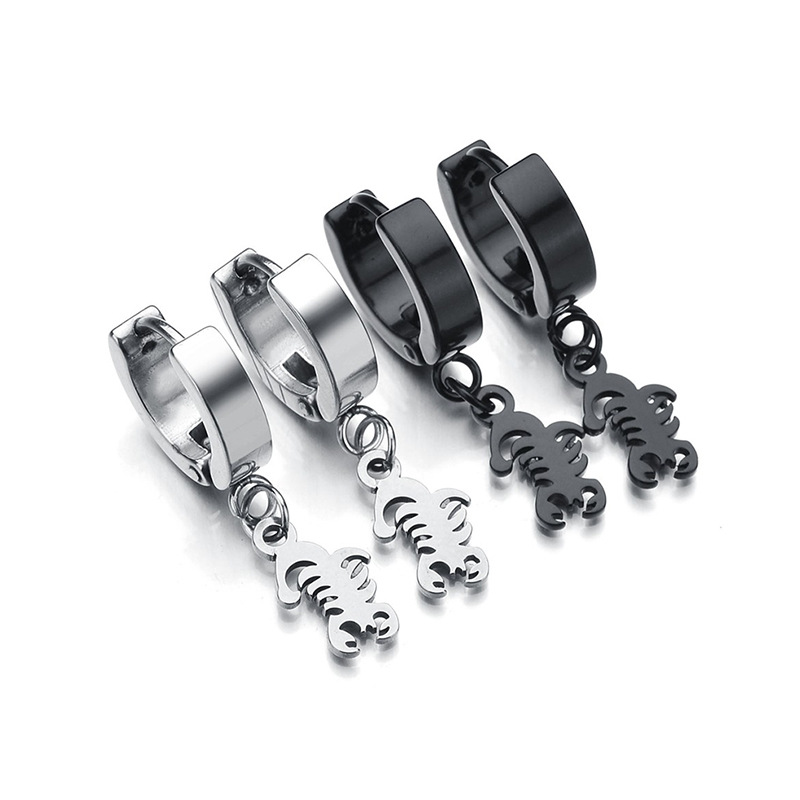 Khuyên tai nam bấm xỏ lỗ bọ cạp phong cách Hàn Quốc