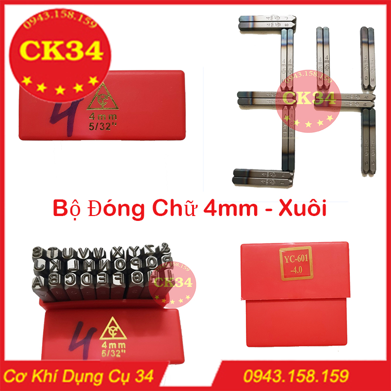Bộ đục chữ đóng chữ 4mm