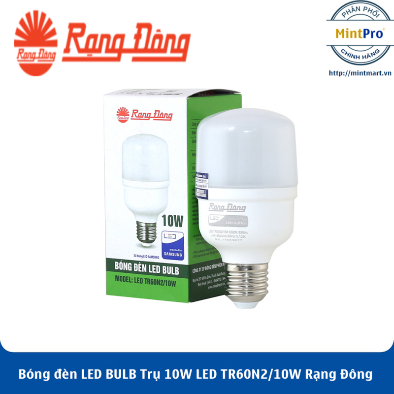 Bóng đèn LED BULB Trụ 10W LED TR60N2/10W Rạng Đông - Hàng Chính Hãng