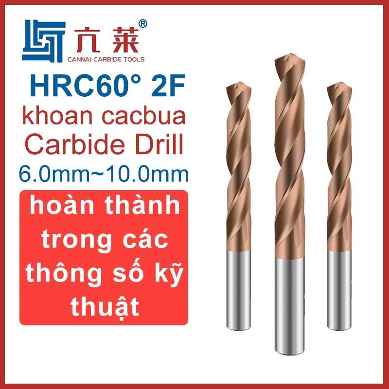 hrc60°carbide drill tungsten carbide drill bites cacbua khoan vonfram cacbua khoan cắn 6mm~10.0mm