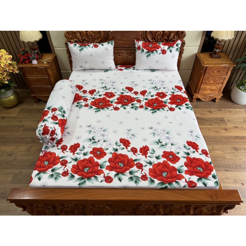 Bộ ga gối vải thun hàn quốc 3D ( nhận may theo yêu cầu)