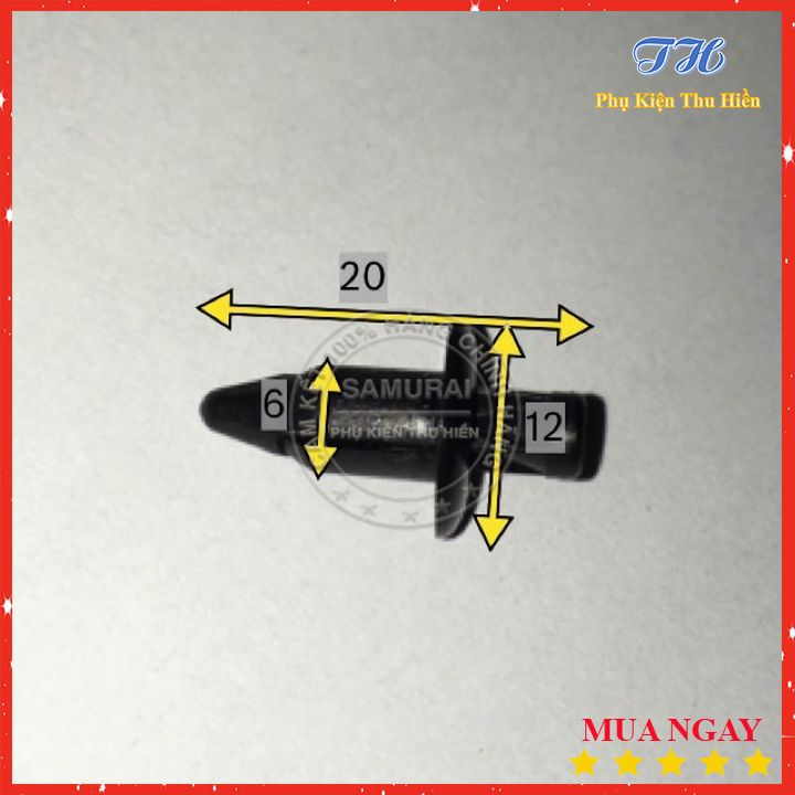 Nút nhấn nhựa gài dàn áo 6mm (bịch 10con)