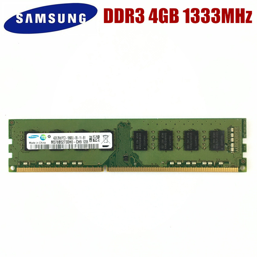 Samsung 4gb 2rx8 pc3 10600u ddr3 1333mhz pc máy tính để bàn ram máy tính để bàn bộ nhớ 4g pc3 10600u ram