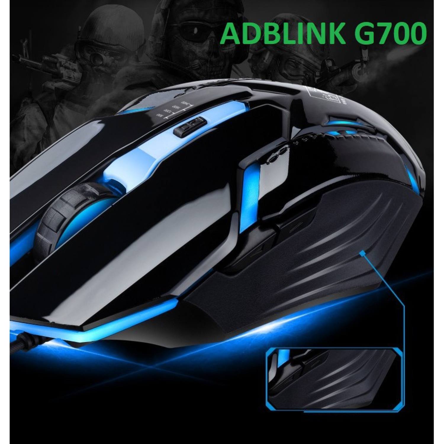 chuột máy tính chơi game ADB g700 led
