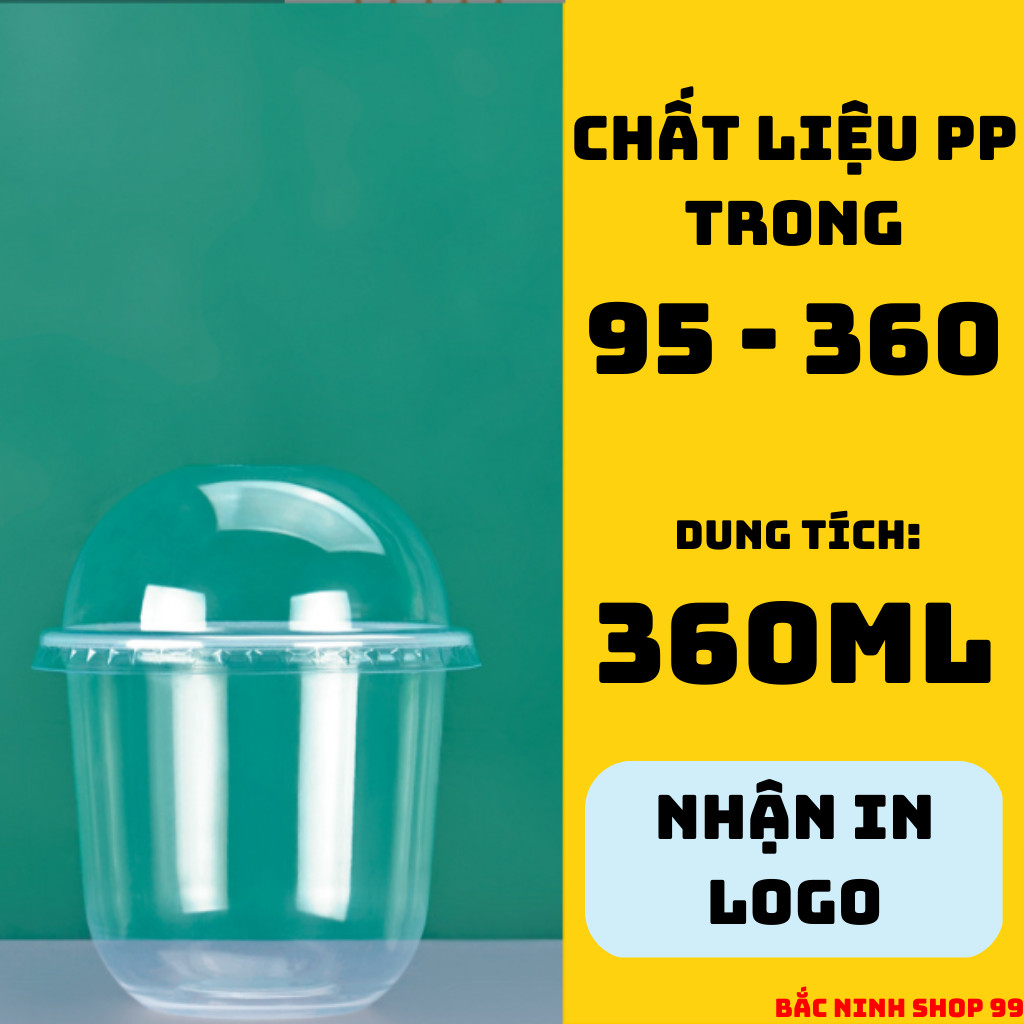 50 cốc nhựa pp đáy bầu 360ml - 500ml - 700ml dùng 1 lần