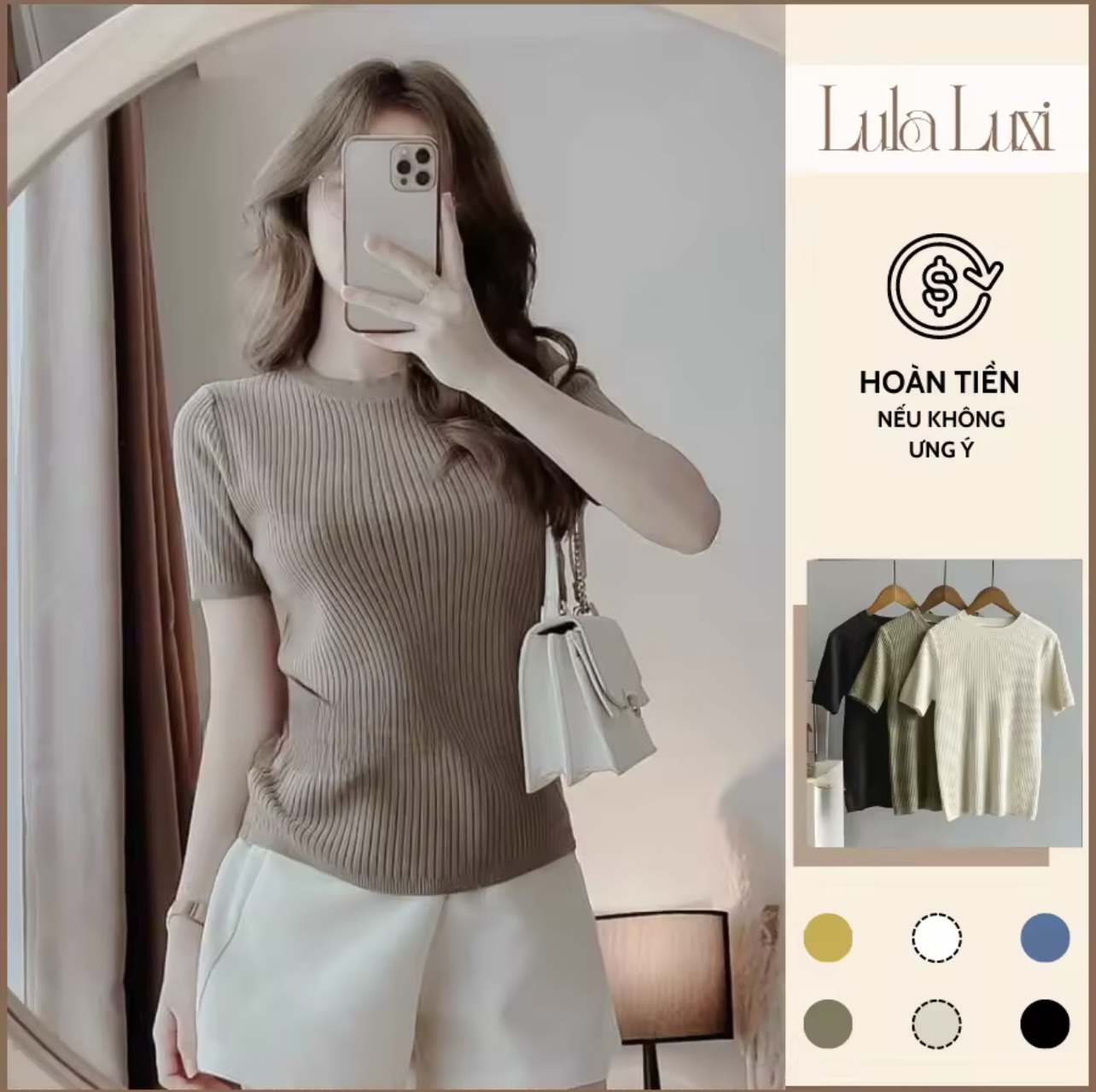 Áo Thun Nữ, Áo Kiểu Nữ Cổ TRòn, Tay Ngắn, Vải Gân Co Giãn Tốt, Ôm Body mềm mịn mát, phối đồ siêu xinh, đi cafe, đi chơi đều xinh