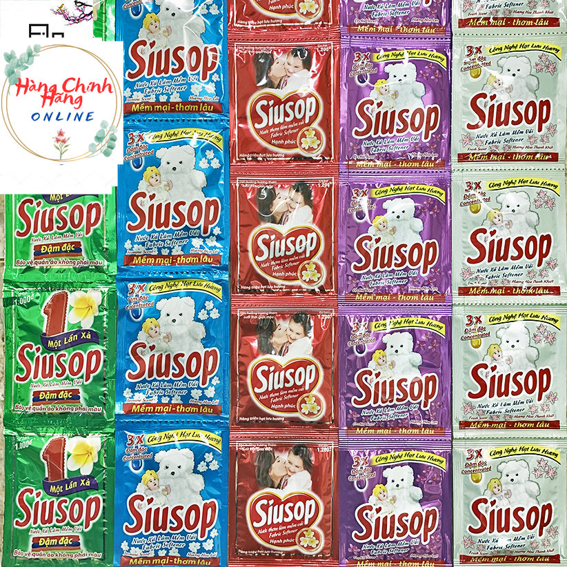 Combo 10 Gói Nước Xả Làm Mềm Vải SiuSop (16g/gói)