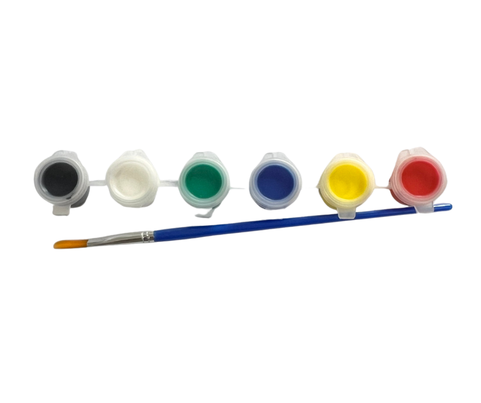 Set 6 màu vẽ cơ bản Acrylic 5ml (tặng kèm cọ vẽ)