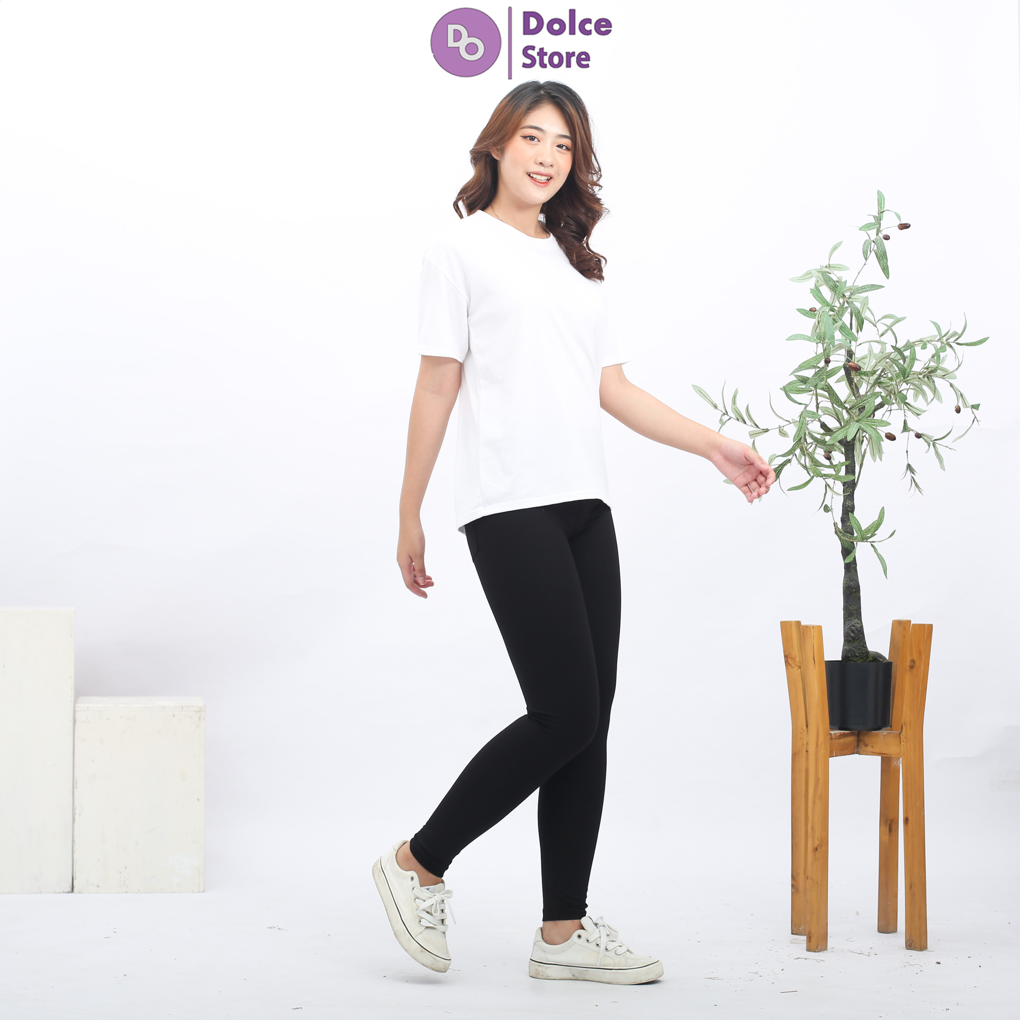 Quần legging cạp cao nâng mông, gen bụng cạp 6 phân - Dolce