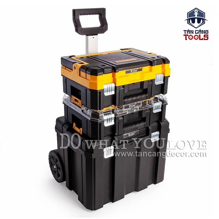 Combo Thùng Đựng Dụng Cụ DeWalt DWST83411 Có Xe Kéo