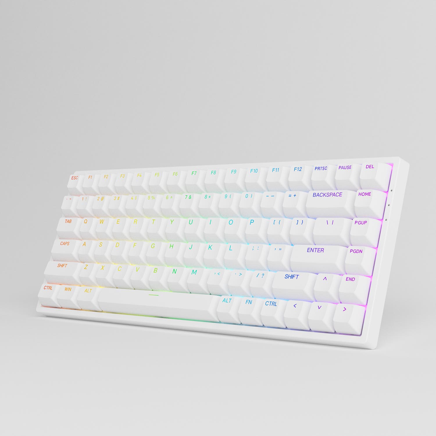 Bàn phím cơ AKKO 3084 v2 RGB – White (Foam tiêu âm / Hotswap / AKKO CS Jelly switch)