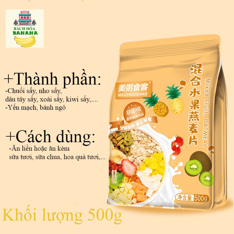Ngũ cốc sữa chua mix hoa quả sấy