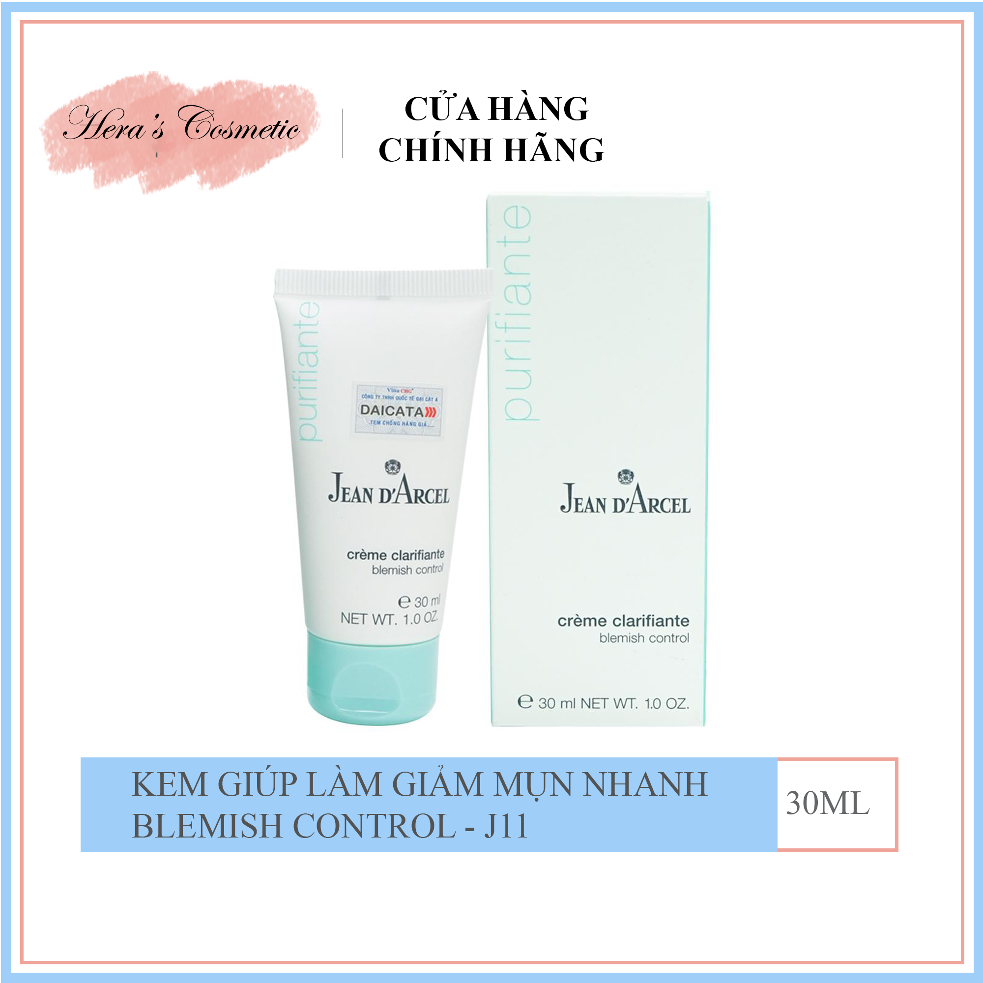Kem làm giảm mụn nhanh Blemish Control - J11 Jean D’Arcel (30ml)