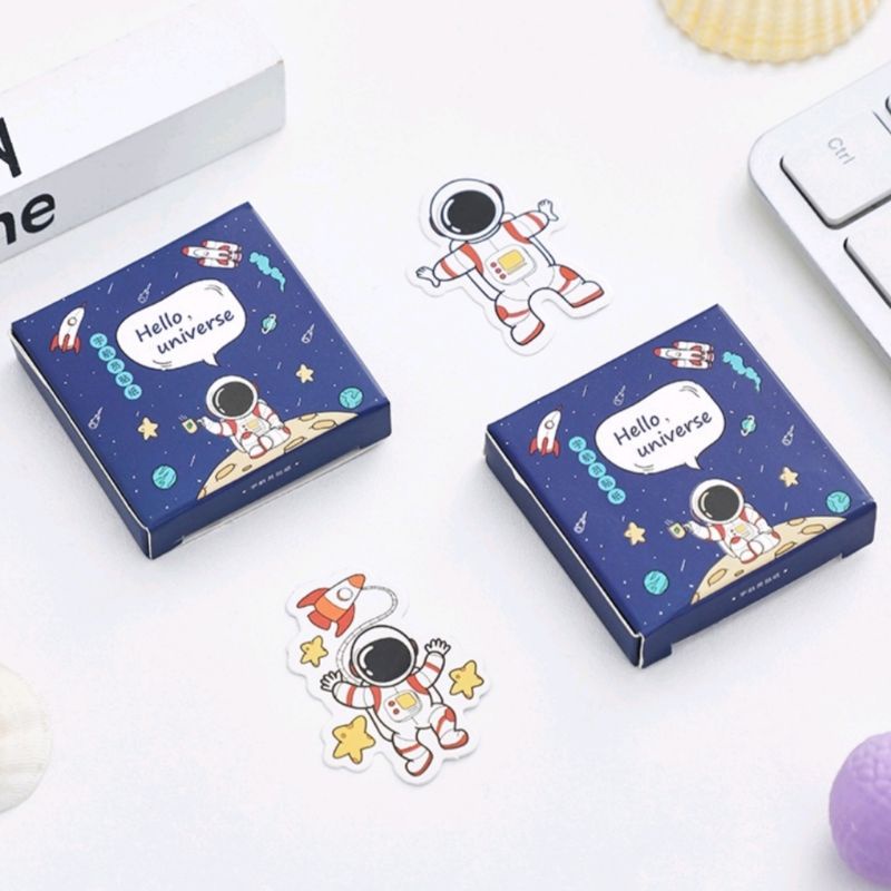 Set 45 Sticker Dán Hình Phi Hành Gia Cute nhà BCor