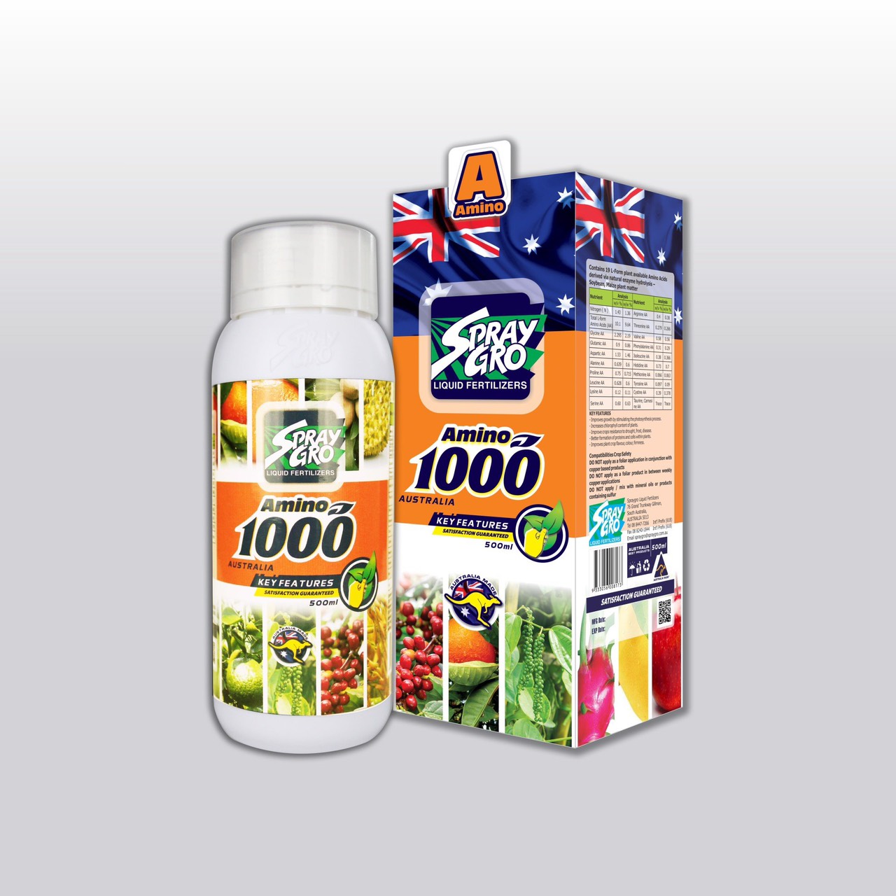 Phân bón Amino 1000 (chai 500ML)_KIEUFARM