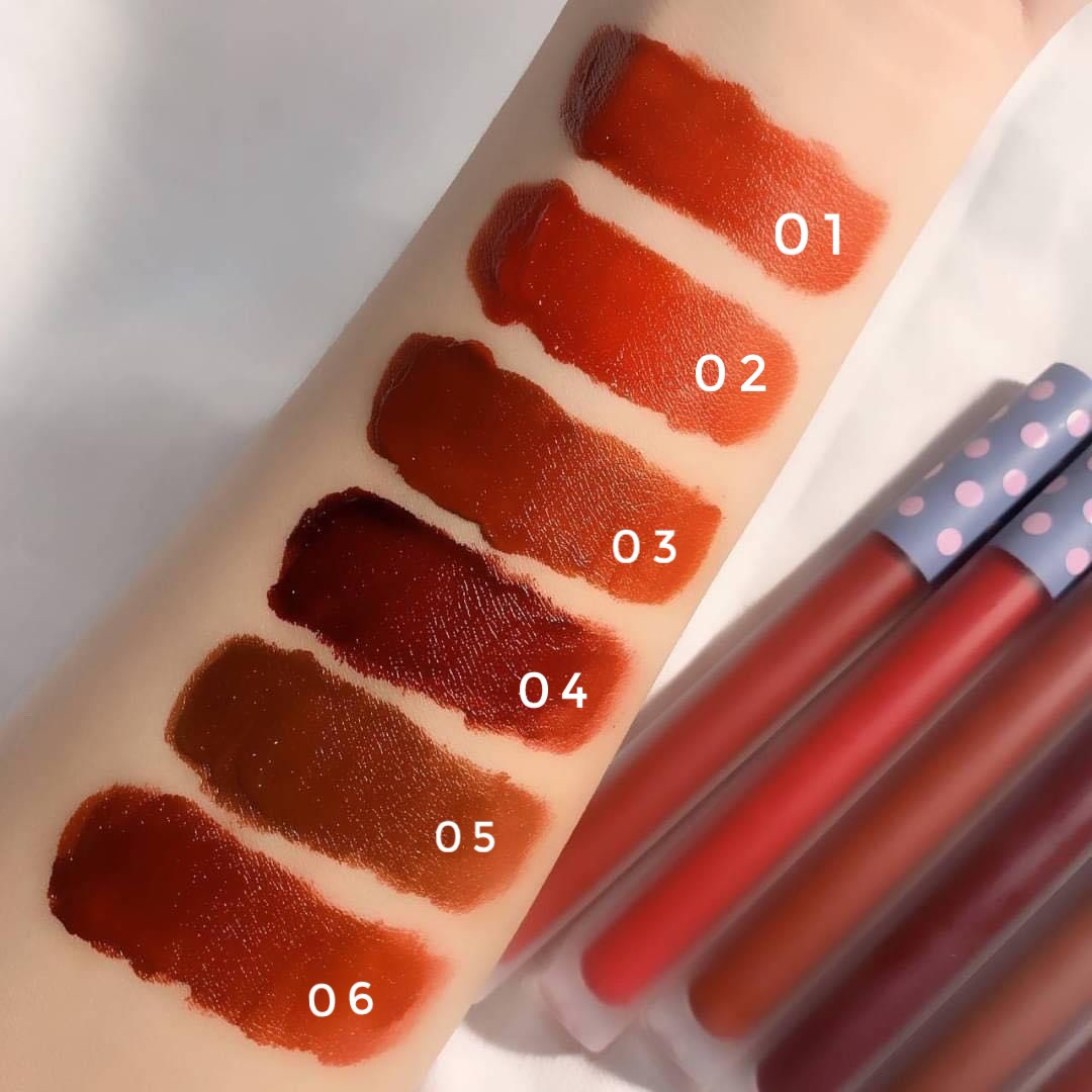 [HCM]Son kem hengFang Velvet Mousse chấm bi Lẻ 1 Cây .