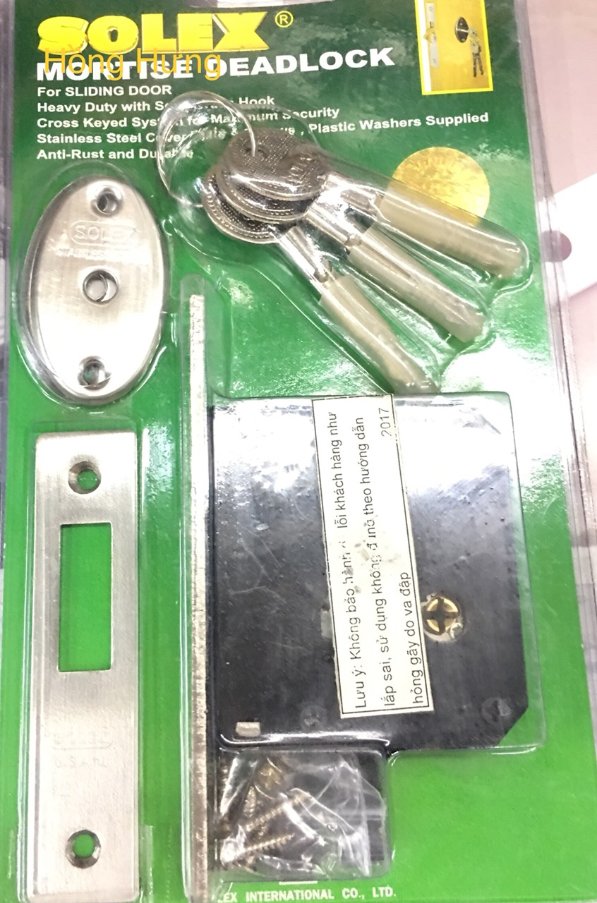 [HCM]KHÓA CỬA LÙA SOLEX 265SS CỬA GỖ NỘI THẤT