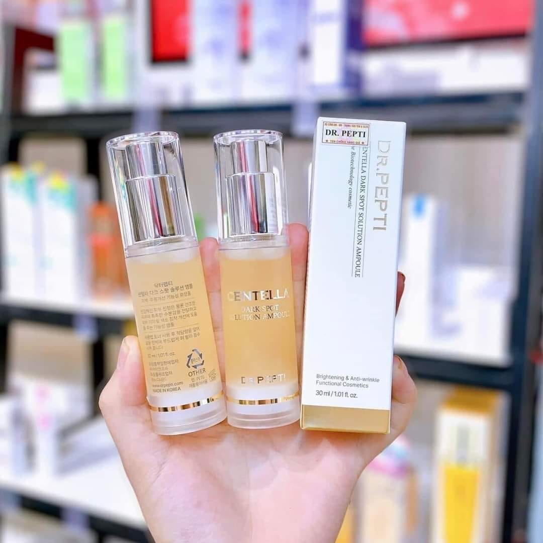 [Hoàn Tiền 8%]Serum dưỡng trắng Dr Pepti Centella Dark Spot Solution Ampoule 30ml