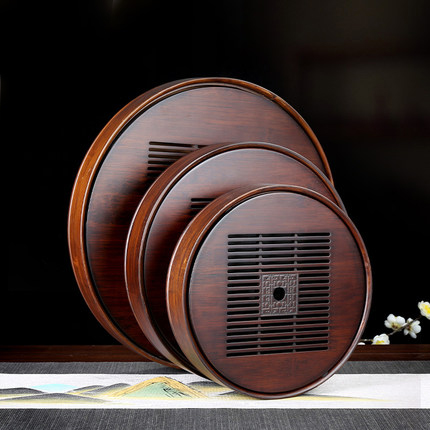 Khay trà tre cao cấp tròn kt 09