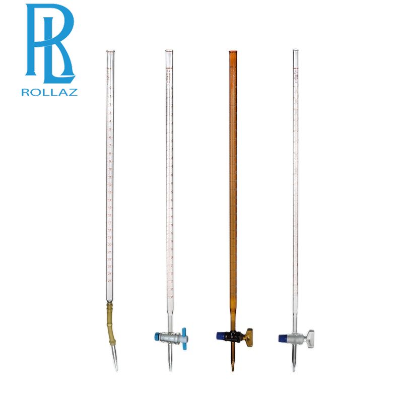 Bộ Burette thủy tinh chuẩn độ có khóa Teflon