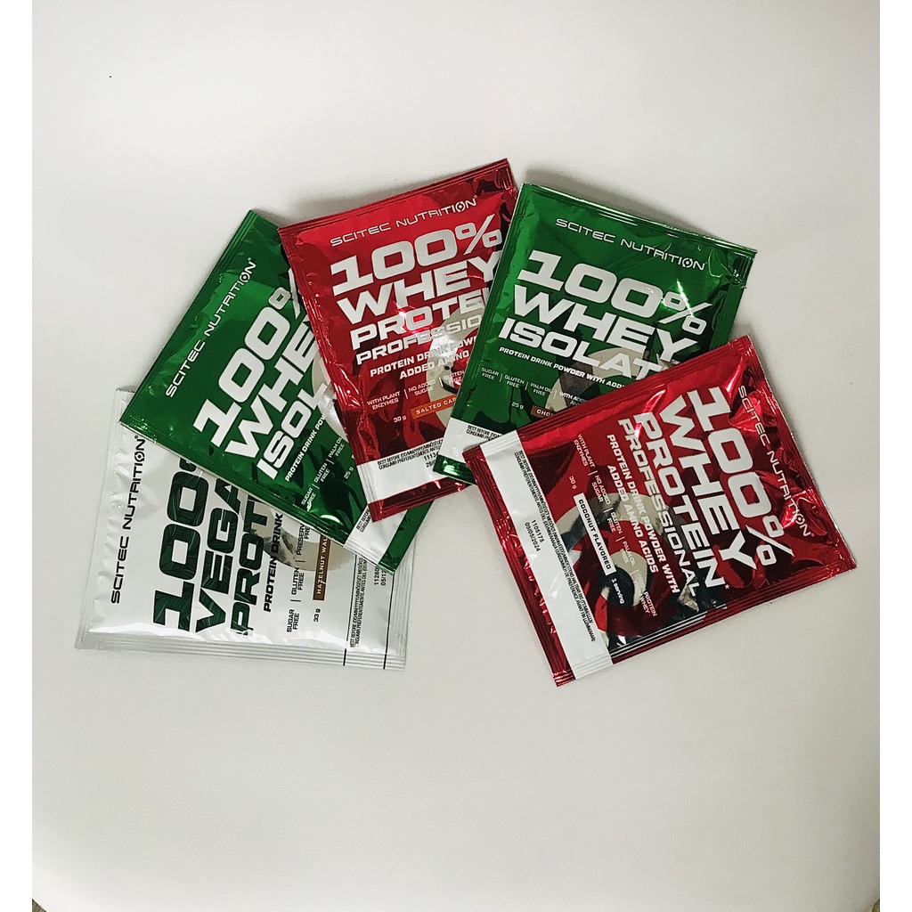 Combo Sample Protein Scitec Nutrition | Combo bình lắc +5-10 Scitec Nutrition Sample 100% Whey Protein và Vegan Protein