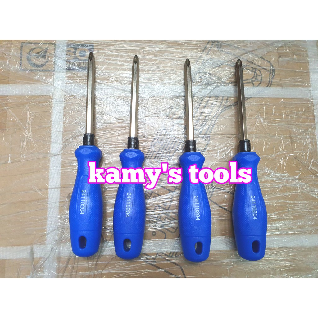 Tua vít 2 đầu bake dẹp Kingtony PH2 dài 100mm model 24110204 bán lẻ từng cái