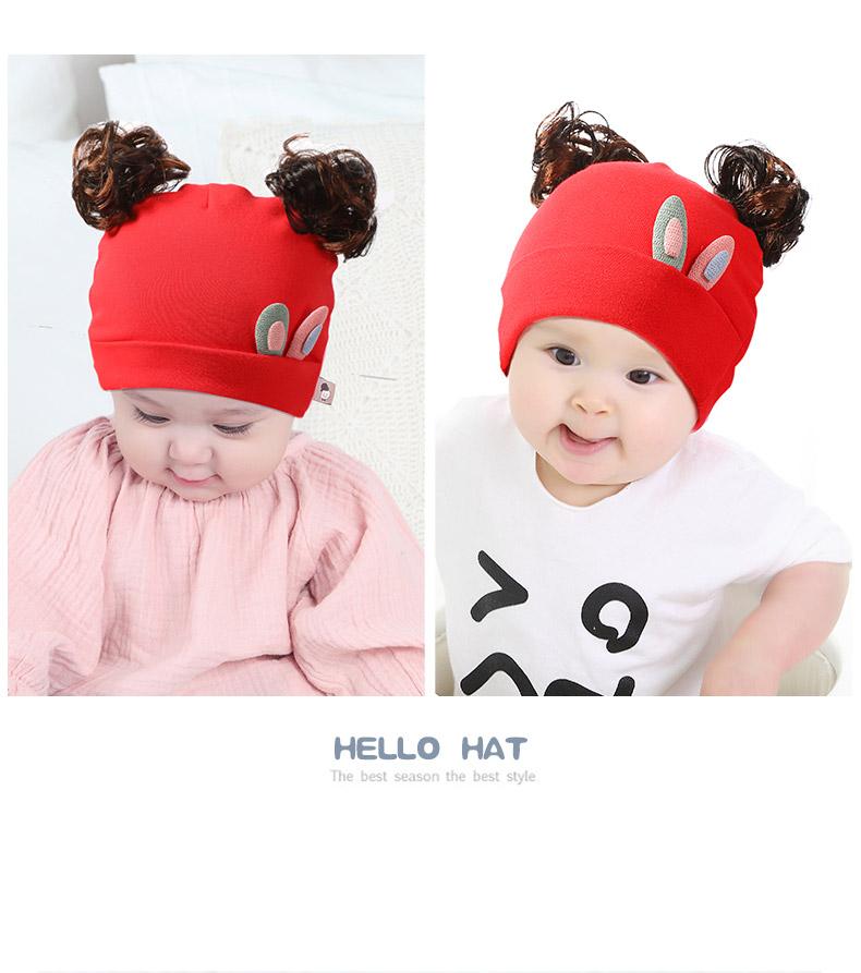 Mũ tóc giả tai thỏ nhỏ cho bé cute(1-36 tháng)