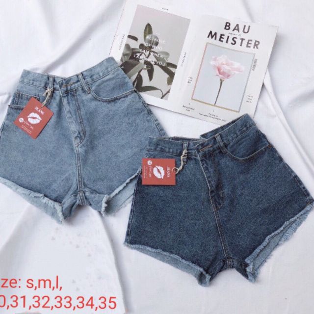 Quần short jean nữ trơn big size