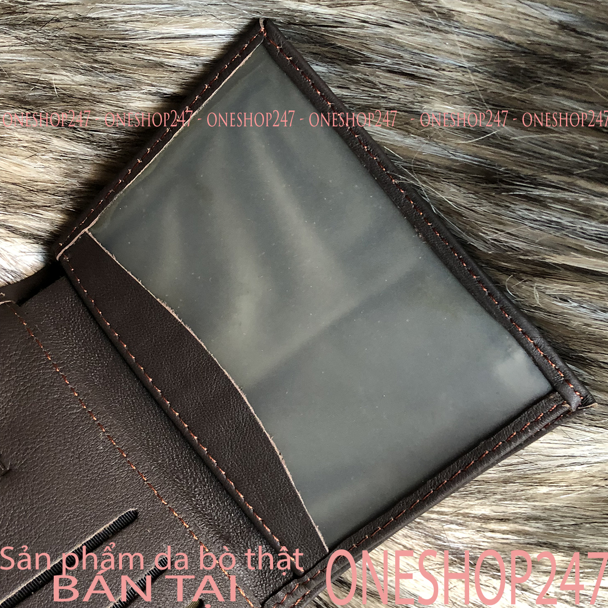 [HCM]Bóp nam da bò Thật 100% vân cá sấu  (VIDA-C8V) VÍ DA BÒ