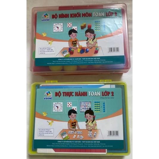 Bộ Thực hành Toán lớp 2 có kèm hình khối,theo chương trình mới 2022.
