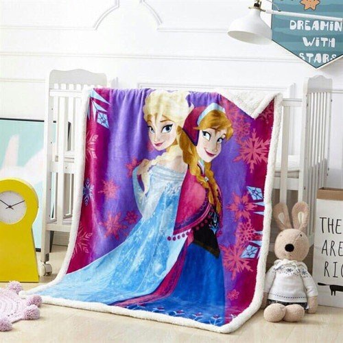 Chăn lông cừu 2 lớp homies cho bé đến trường họa tiết đa dạng - kích thước 1m x 1m4