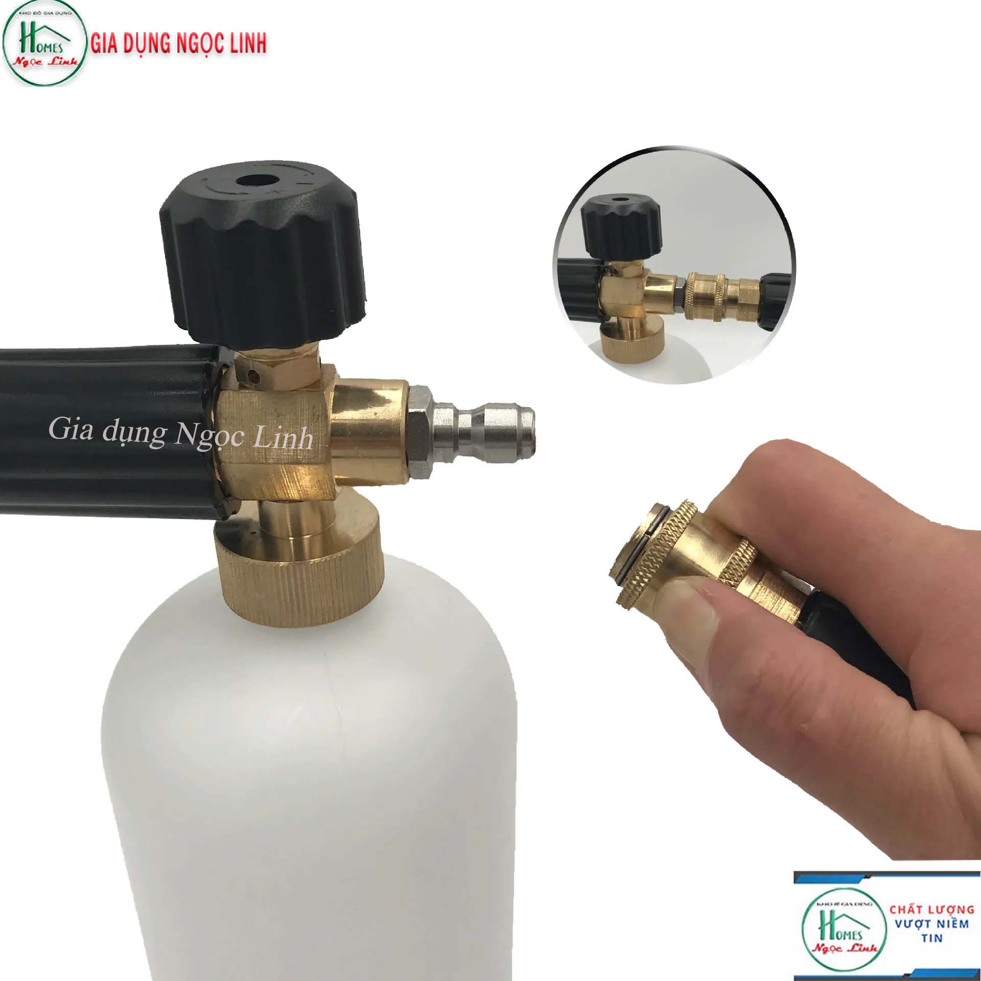 Bình phun bọt tuyết 1L lắp máy rửa xe -B1LĐ