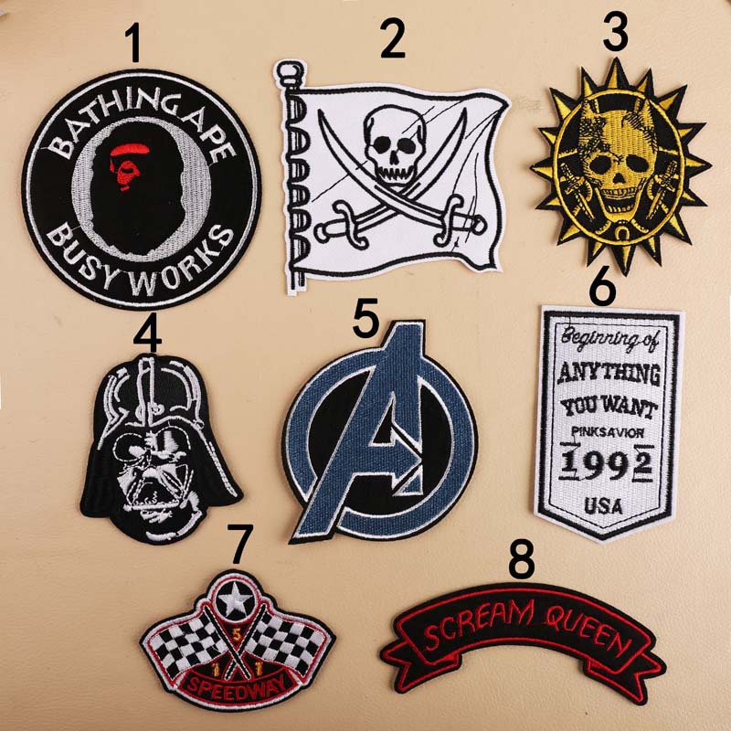 Sticker Logo Patch Ủi Quần Áo Hình Cướp Biển - Vani Store