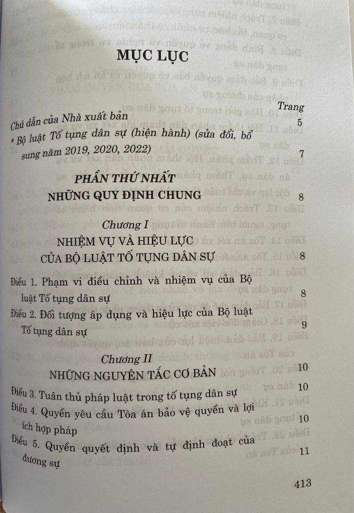 Bộ luật Tố tụng Dân sự (sửa đổi, bổ sung năm 2019, 2020) - bản in 2024