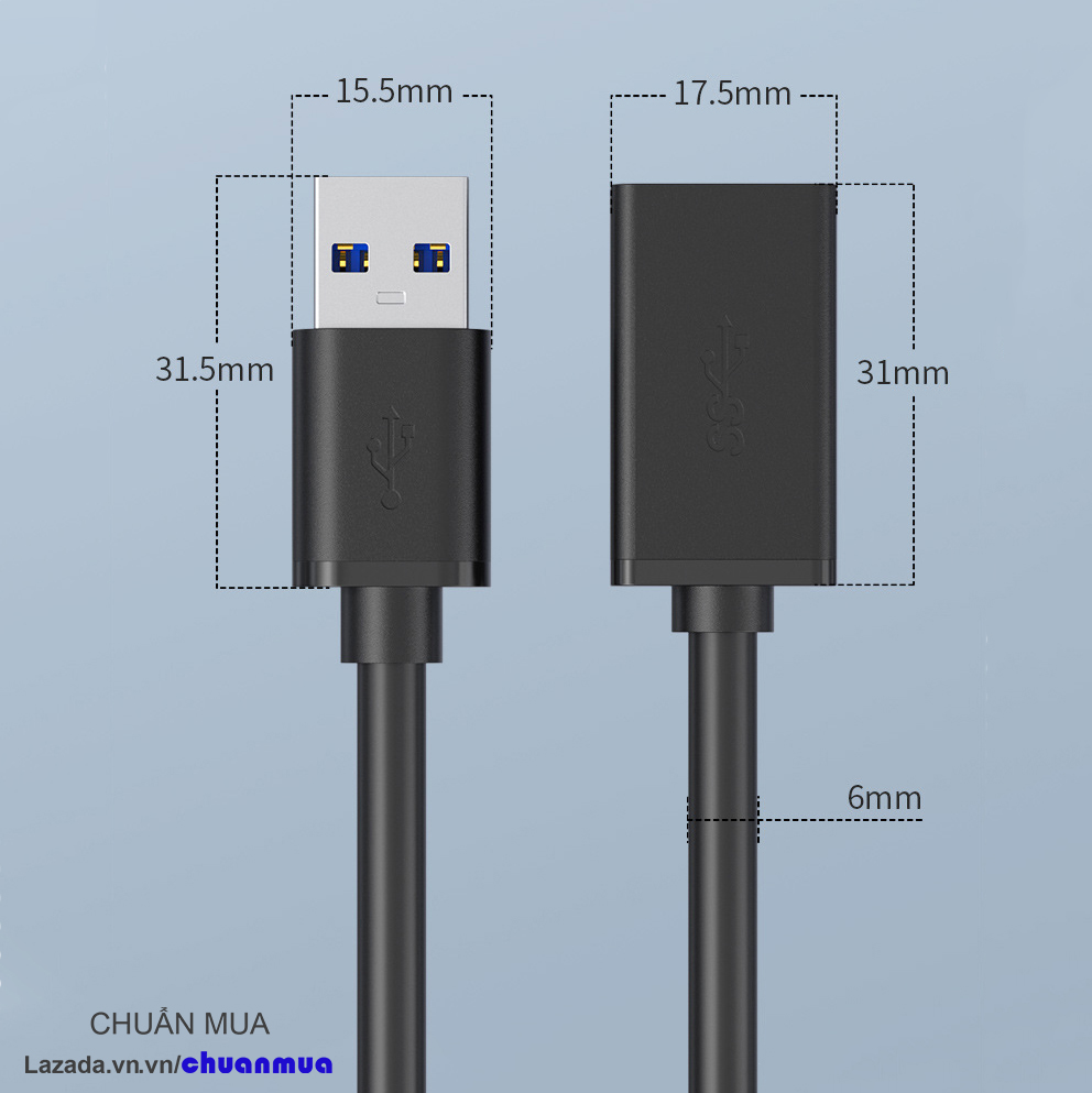 Dây Nối Dài USB 3.0 Truyền Tải Dữ Liệu Tốc Độ Cao USB Length Extension Cable ( Cáp Nối USB Dài 1m 2m 3m 5m ... )
