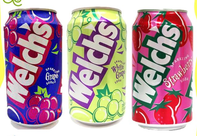 Nước Soda có gas Welchs Hàn Quốc lon 355ml