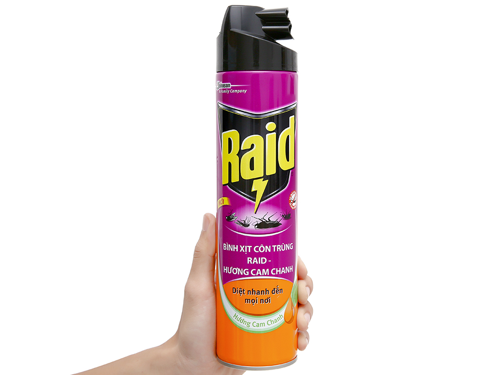 Bình xịt côn trùng raid 600ml- xịt muỗi, xịt côn trùng